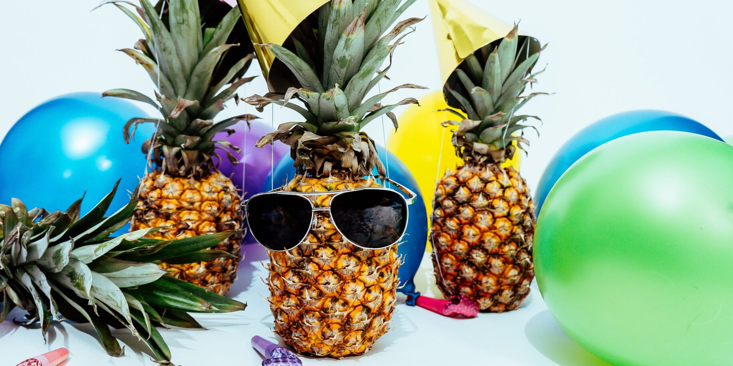 Summer party with pineapple